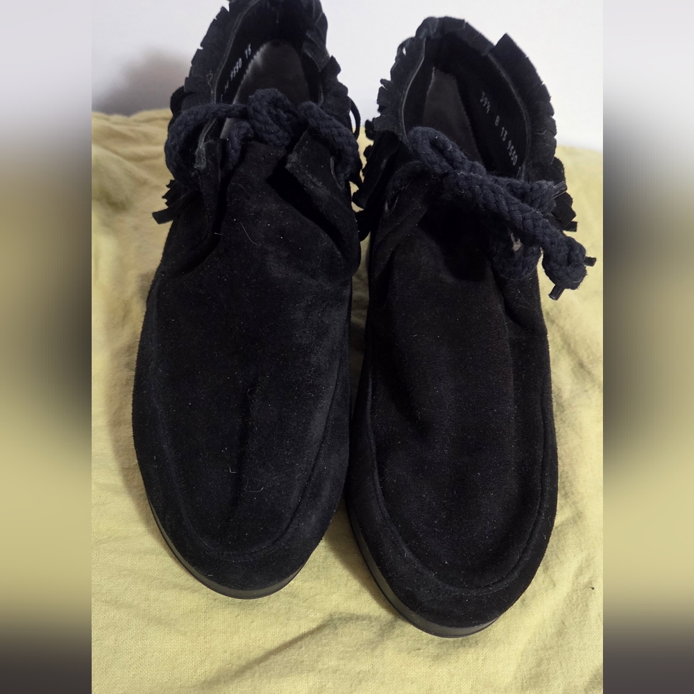 Robert Clergie Black Suede Wedge Boots 39.5